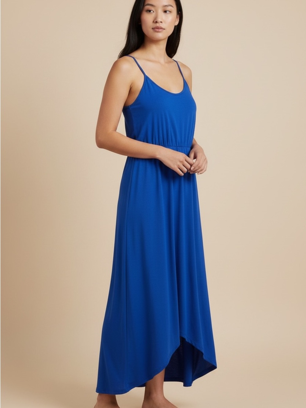 Old Navy Royal Blue Maxi Slip Dress with Spaghetti Straps